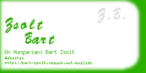 zsolt bart business card